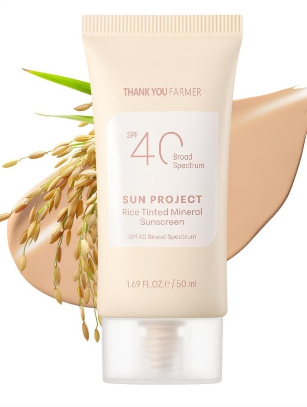 Rice Tinted Mineral Sunscreen SPF 40 - Beige Pink
